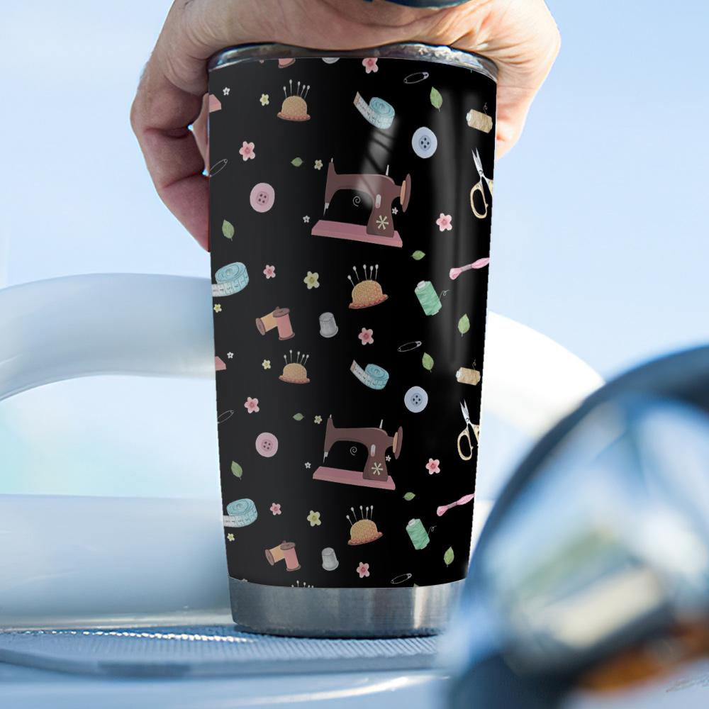 my sewing room takes my all time stainless steel tumbler 8835