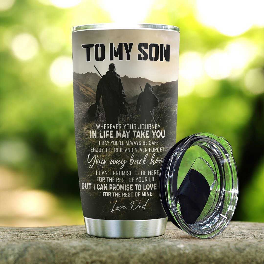 My Son Hunting Partner Stainless Steel Tumbler my son hunting partner stainless steel tumbler 3206