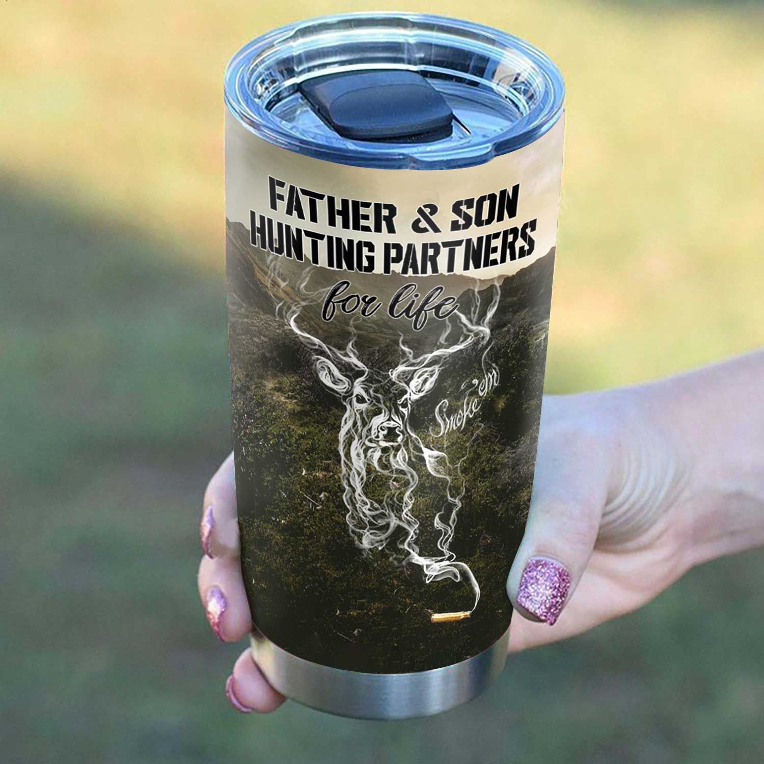 My Son Hunting Partner Stainless Steel Tumbler my son hunting partner stainless steel tumbler 7752