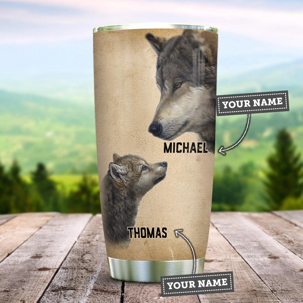 my wolf father its not easy customize personalized stainless steel tumbler 4404