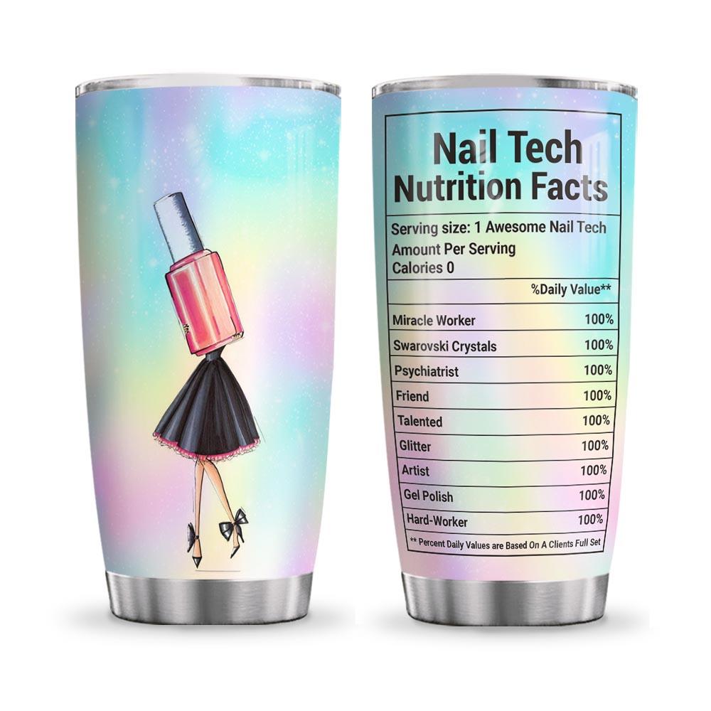 nail tech facts personalized stainless steel tumbler 5501