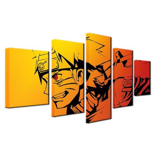 naruto abstract 5 panel canvas art wall decor 2686