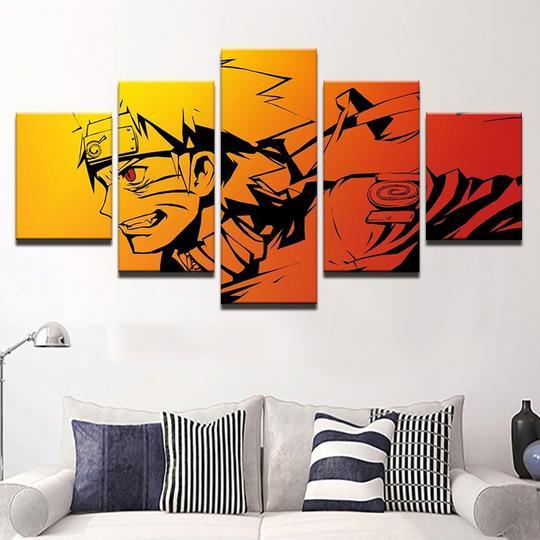 naruto abstract 5 panel canvas art wall decor 3241