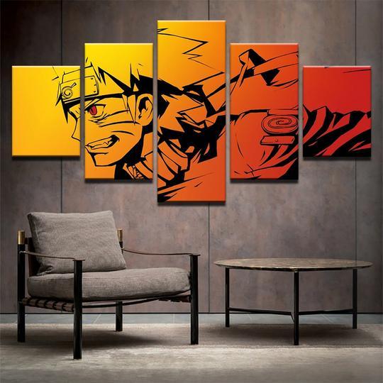 naruto abstract 5 panel canvas art wall decor 5562