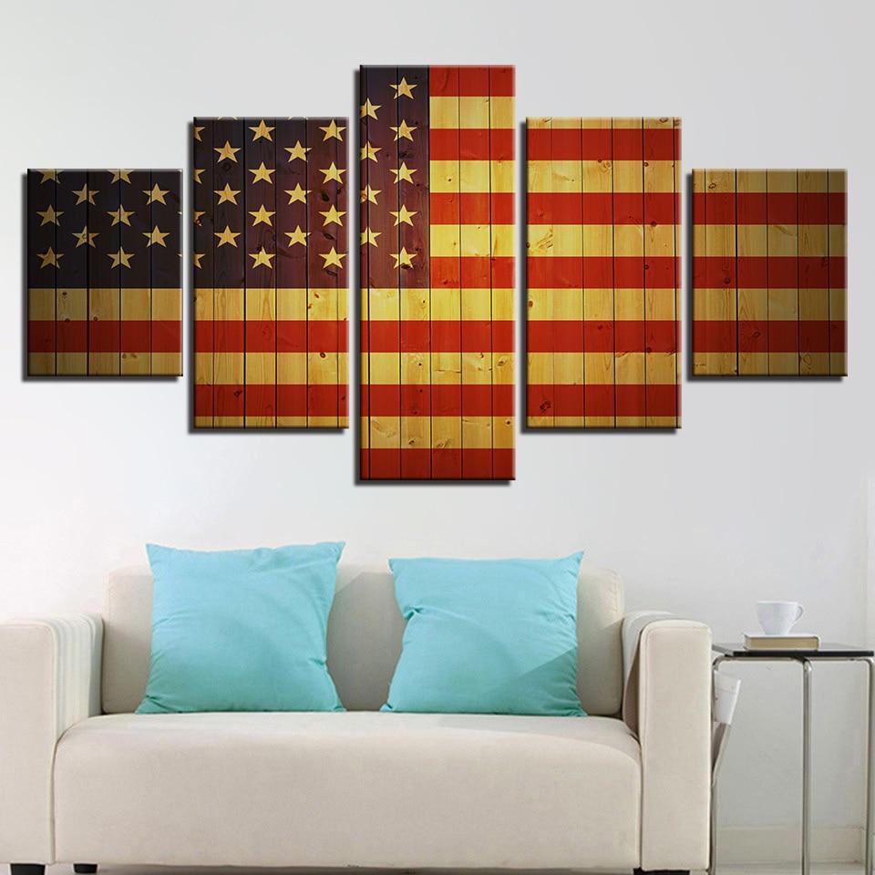 National Flag 1 - Abstract 5 Panel Canvas Art Wall Decor national flag 1 abstract 5 panel canvas art wall decor 8483