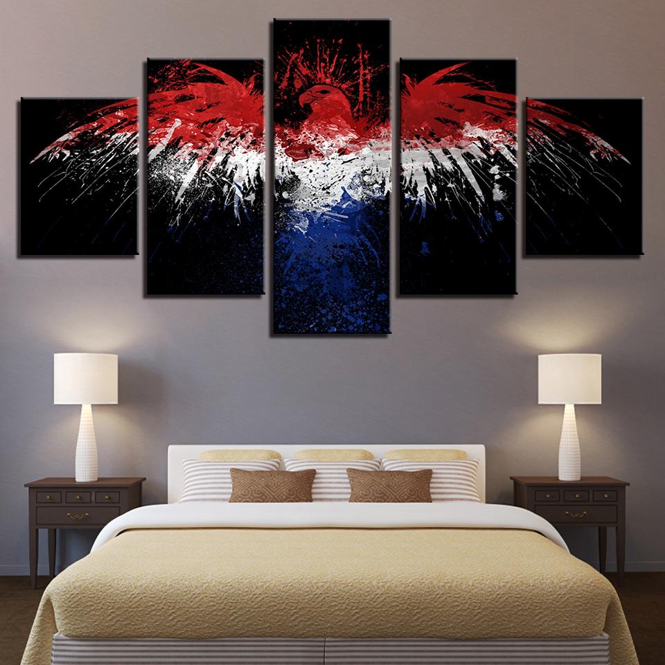 National Flag Eagle 5 - Abstract 5 Panel Canvas Art Wall Decor national flag eagle 5 abstract 5 panel canvas art wall decor 3224