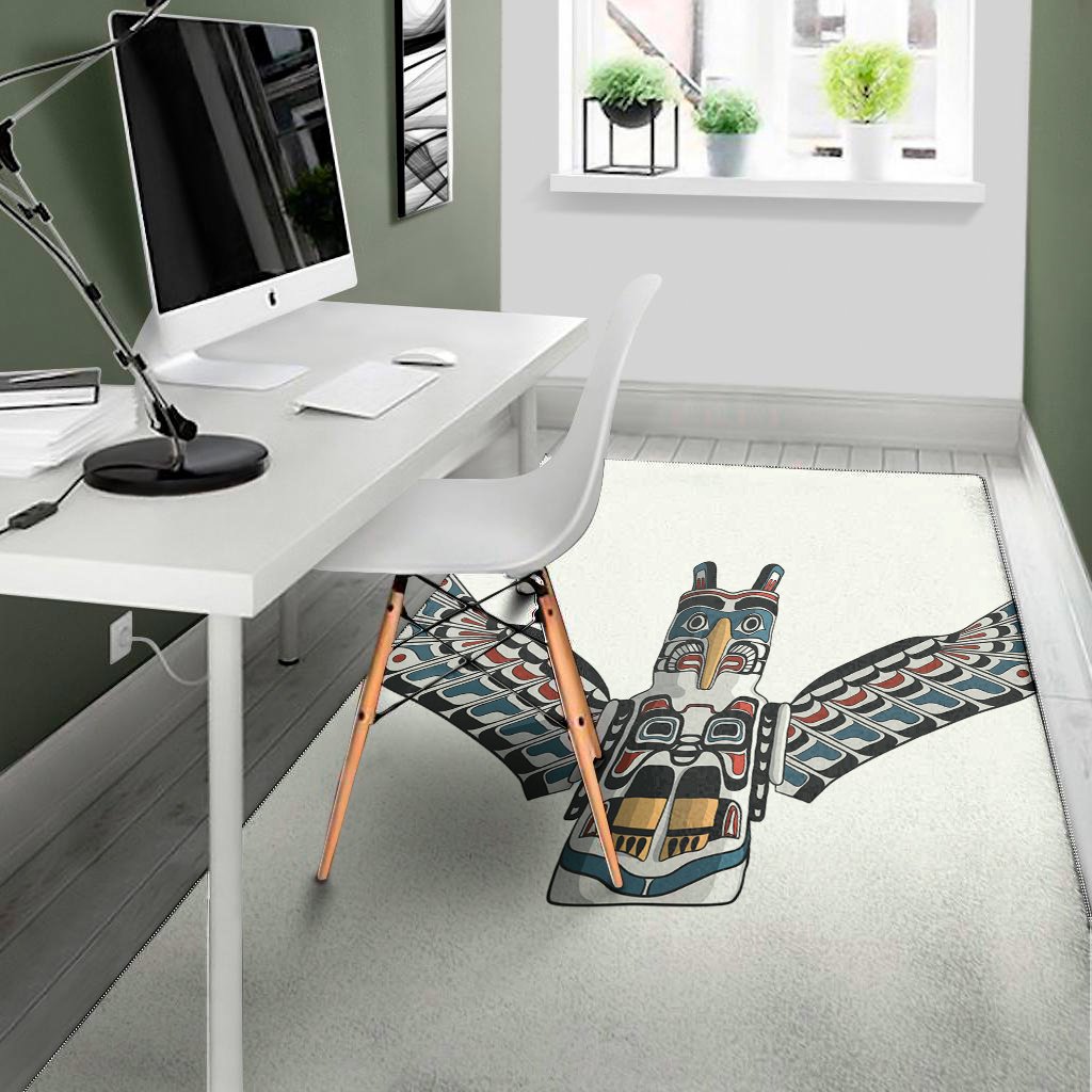 native american eagle totem print area rug floor decor 2758