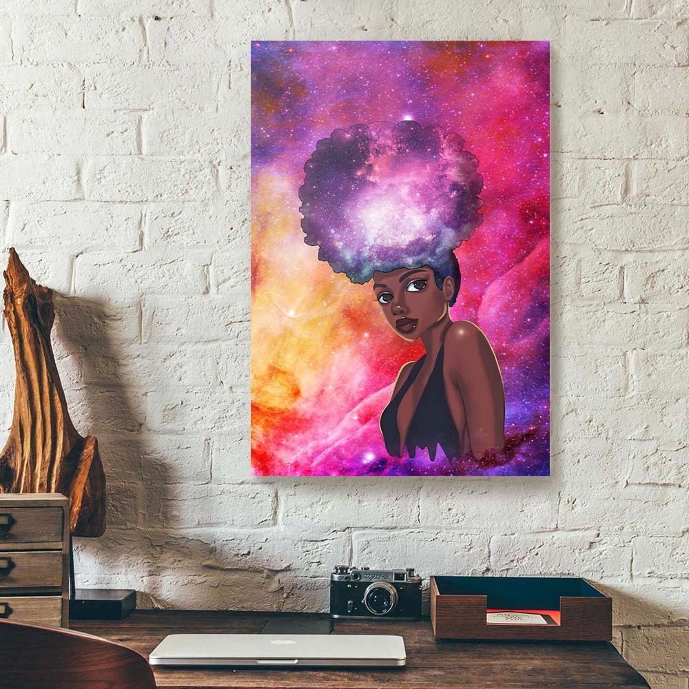 natural hair styles black girls canvas prints wall art decor 1513