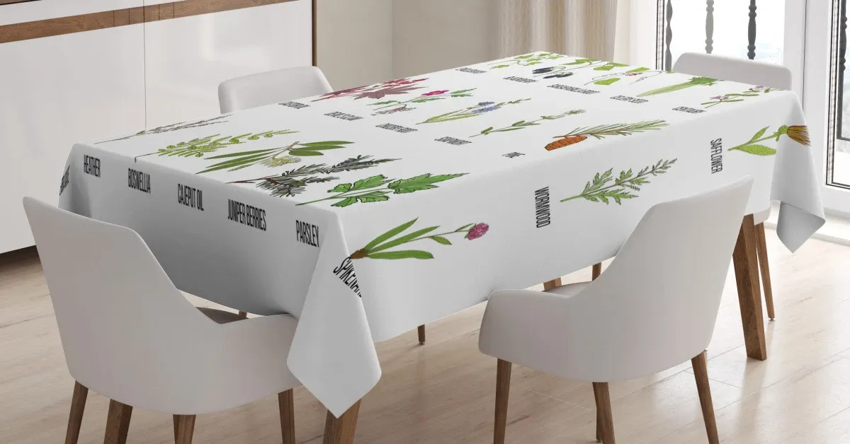 natural treatment infographic 3d printed tablecloth table decor 1449
