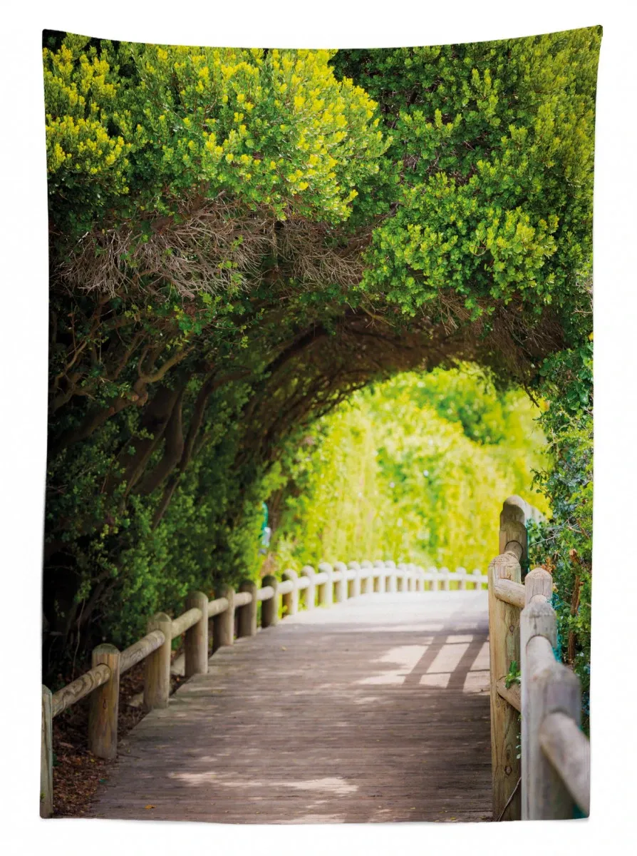 Nature Boardwalk Archway 3D Printed Tablecloth Table Decor nature boardwalk archway 3d printed tablecloth table decor 8269