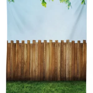 nature yard field plank 3d printed tablecloth table decor 7754