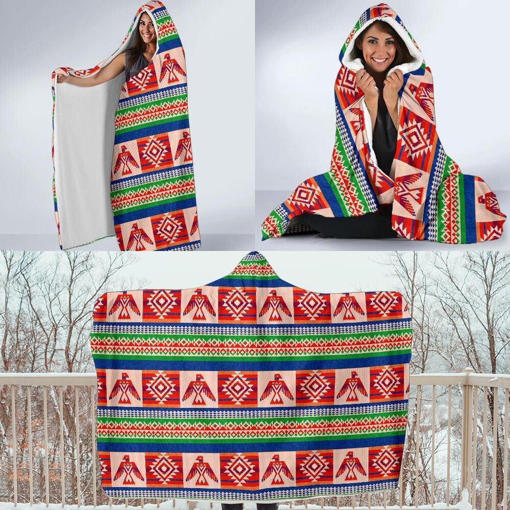 Navajo Aztec Tribal Native Indians American Print Hooded Blanket Cloak Blanket navajo aztec tribal native indians american print hooded blanket cloak blanket 1307