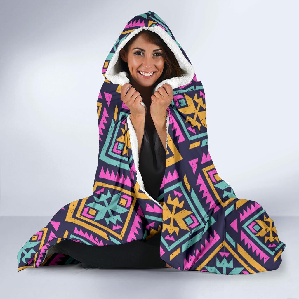 navajo indians aztec tribal native american print hooded blanket cloak blanket 8253
