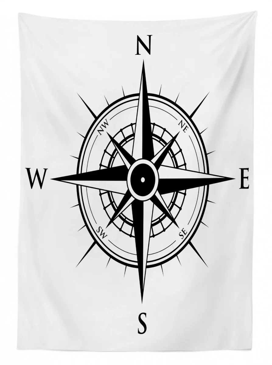 navigation tech travel 3d printed tablecloth table decor 8514