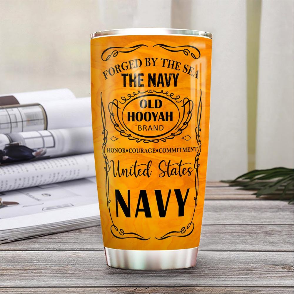 navy personalized stainless steel tumbler 1761