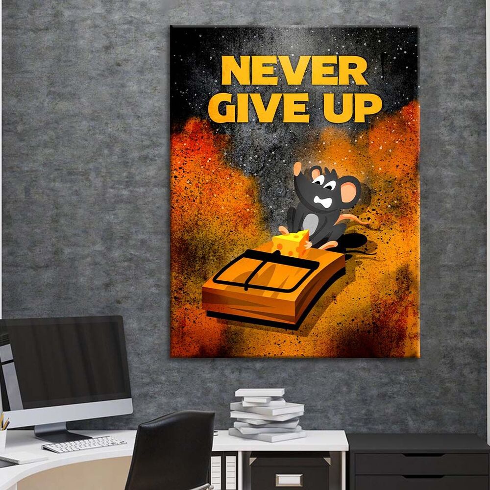 Never Give Up - Motivational - Motivational Positive Canvas Print - Wall Art Decor never give up motivational motivational positive canvas print wall art decor 8365