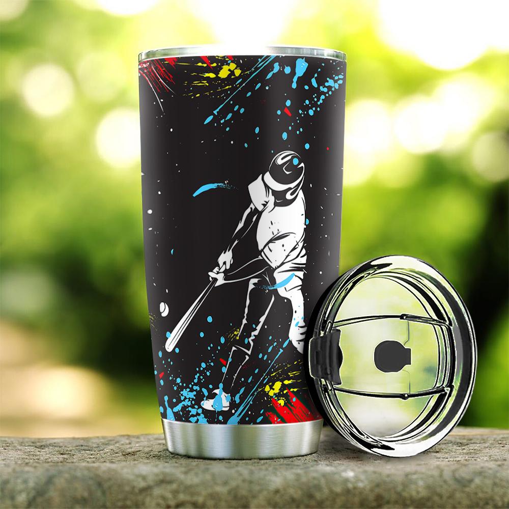 never let the fear of striking out keep you from playing the game baseball bat tumbler baseball tumbler baseball lover stainless steel tumbler 6550