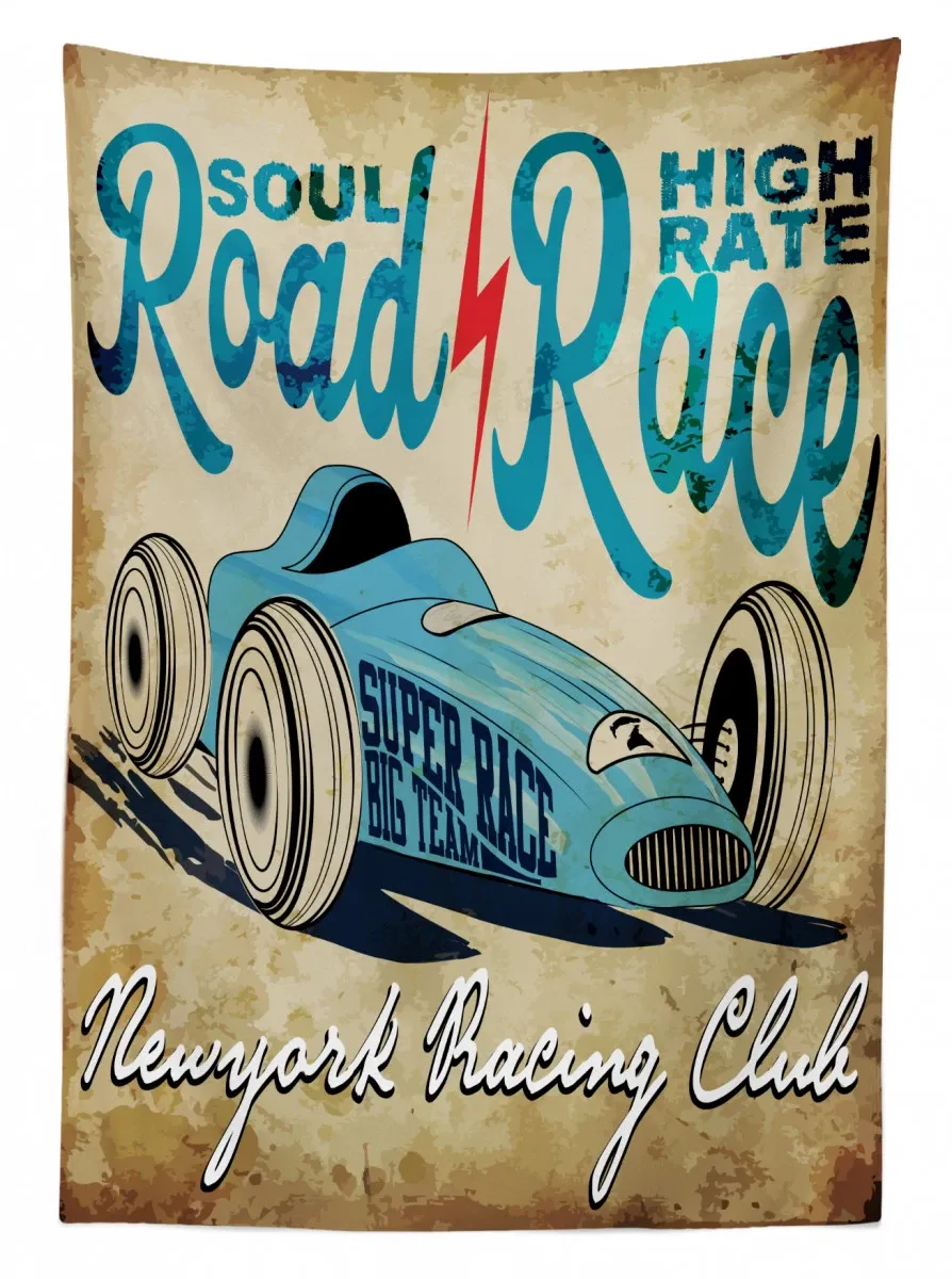 new york racing old school 3d printed tablecloth table decor 3316