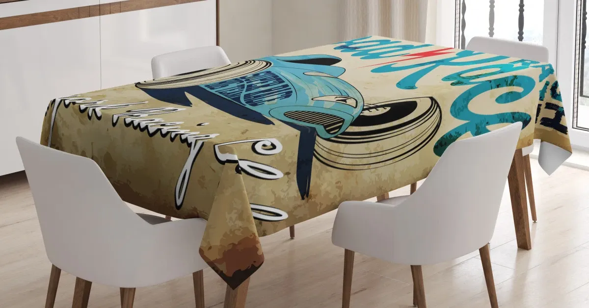 new york racing old school 3d printed tablecloth table decor 7680