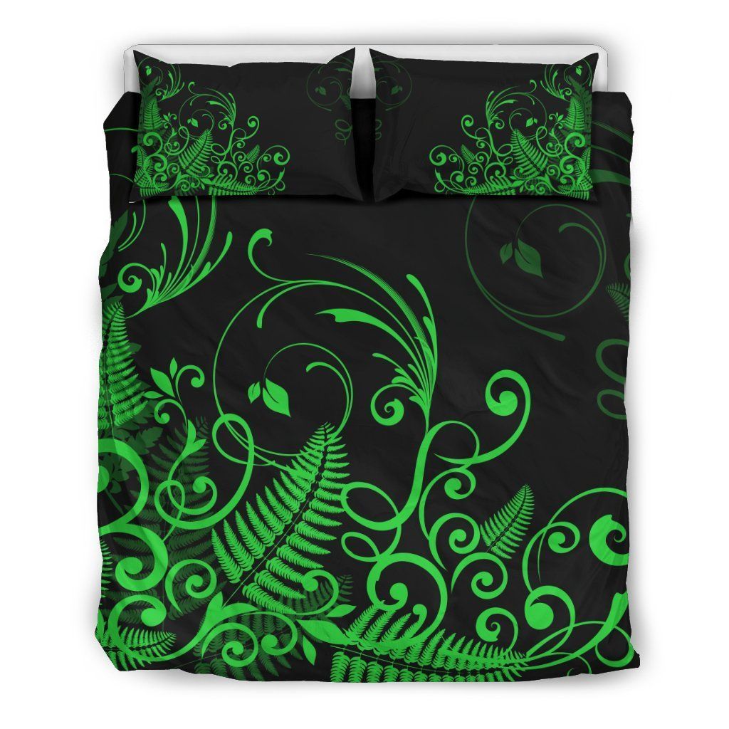 new zealand fern green and black bedding set bedroom decor 6828