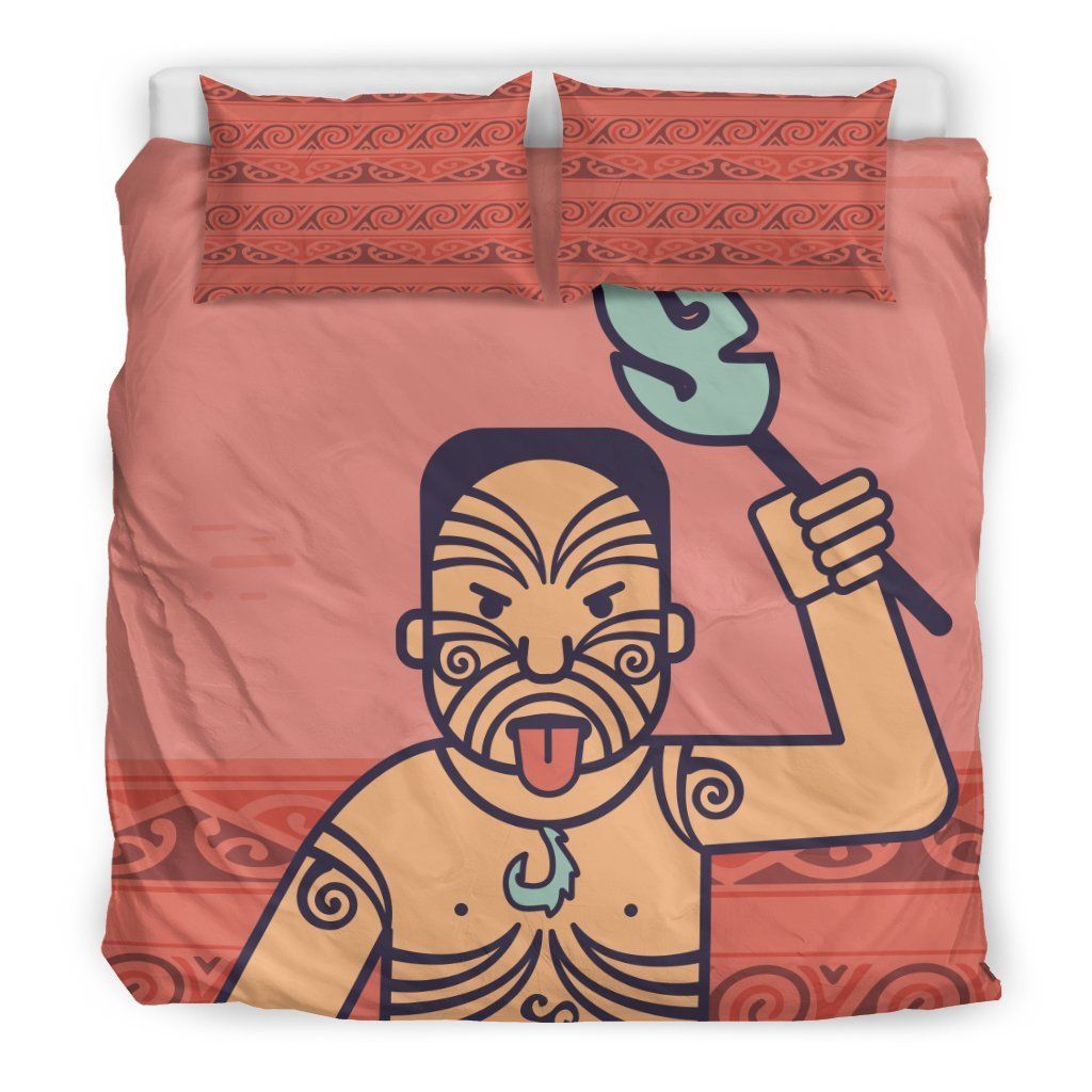new zealand maori man pink bedding set bedroom decor 3929