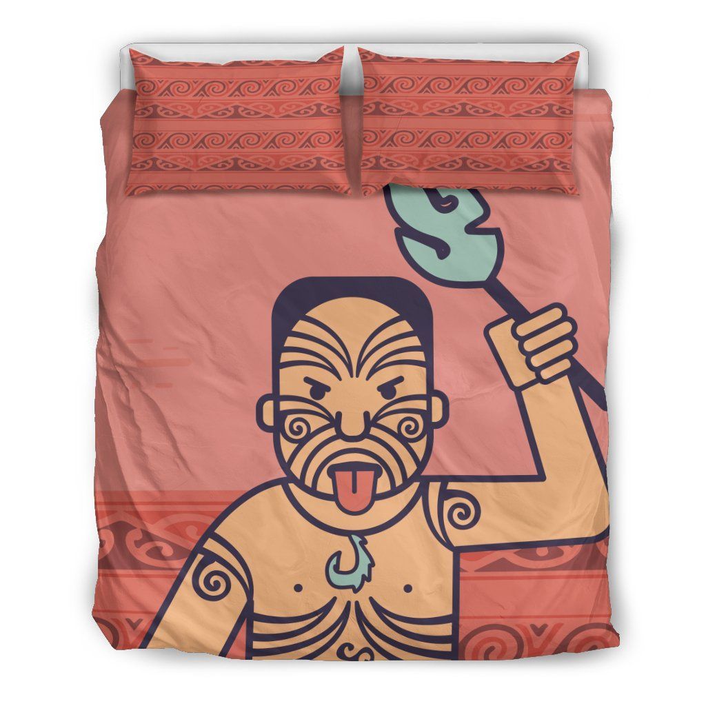 new zealand maori man pink bedding set bedroom decor 4147