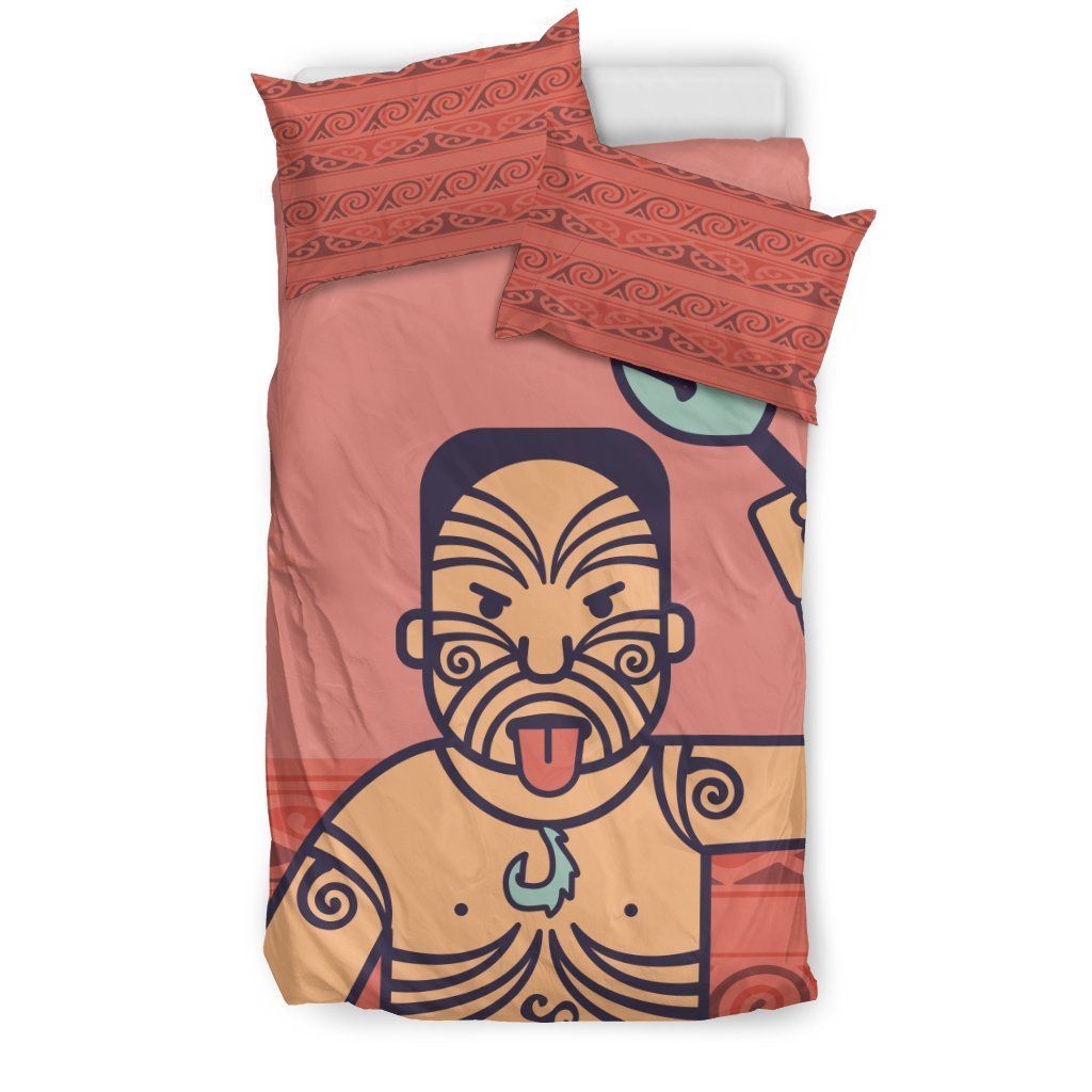 new zealand maori man pink bedding set bedroom decor 5216