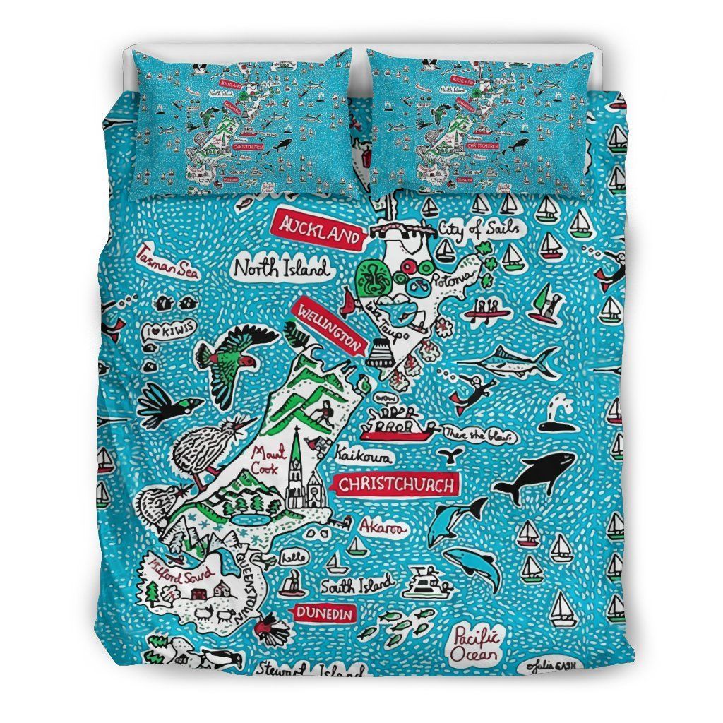 new zealand map bedding set bedroom decor 5881