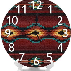 nicokee southwest native american chevron wall clock 3067