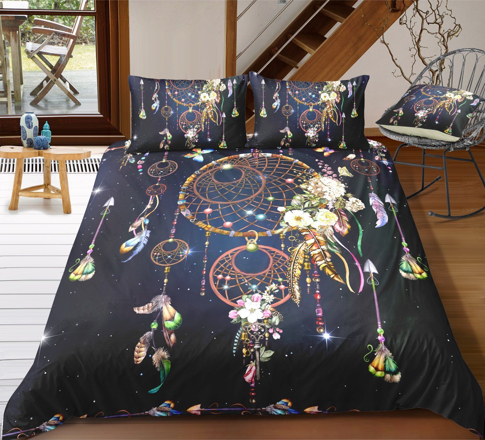 Night Sky Dreamcatcher Duvet Cover Bedding Set night sky dreamcatcher duvet cover bedding set 6417