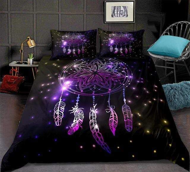 Night Sky With Flashes And Stars Dreamcatcher Duvet Cover Bedding Set night sky with flashes and stars dreamcatcher duvet cover bedding set 7036