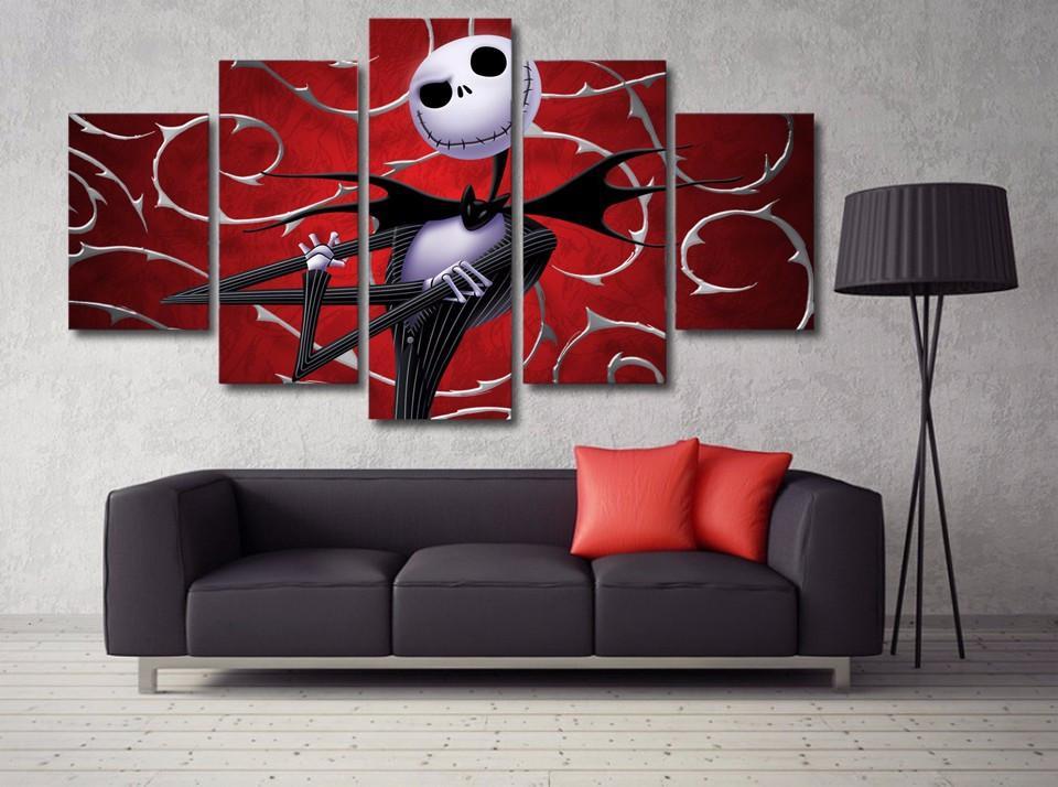Nightmare Before Christmas 5 - Abstract 5 Panel Canvas Art Wall Decor nightmare before christmas 5 abstract 5 panel canvas art wall decor 3150