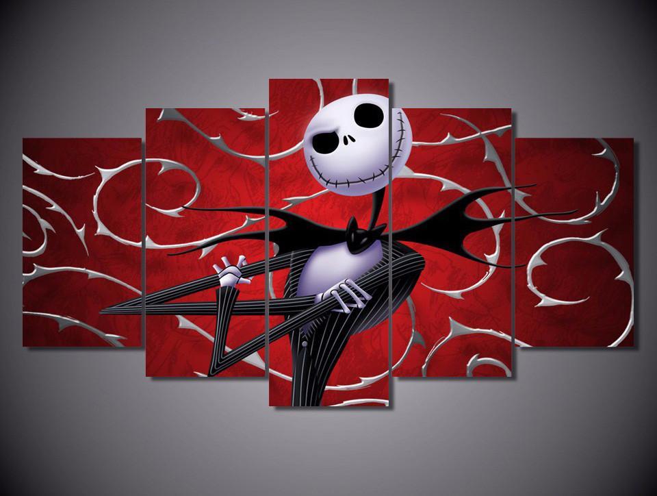 Nightmare Before Christmas 5 - Abstract 5 Panel Canvas Art Wall Decor nightmare before christmas 5 abstract 5 panel canvas art wall decor 8211