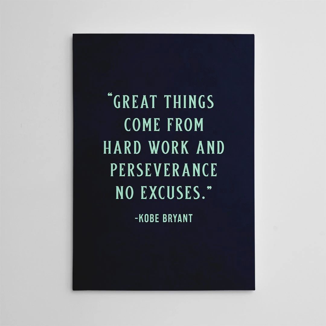 No Excuses Motivational Positive Canvas Print - Wall Art Decor no excuses motivational positive canvas print wall art decor 4321