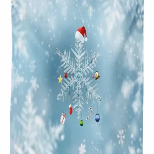 noel ornate snowflake 3d printed tablecloth table decor 3389