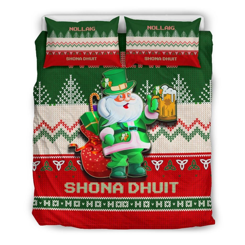nollaig shona dhuit shamrock st patricks day duvet cover bedding set 1387