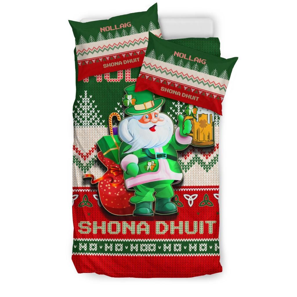 nollaig shona dhuit shamrock st patricks day duvet cover bedding set 2876