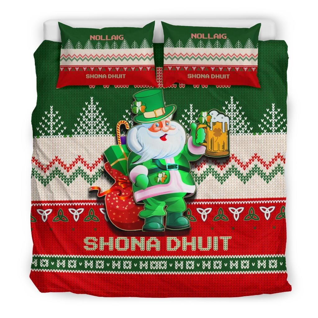 nollaig shona dhuit shamrock st patricks day duvet cover bedding set 3515