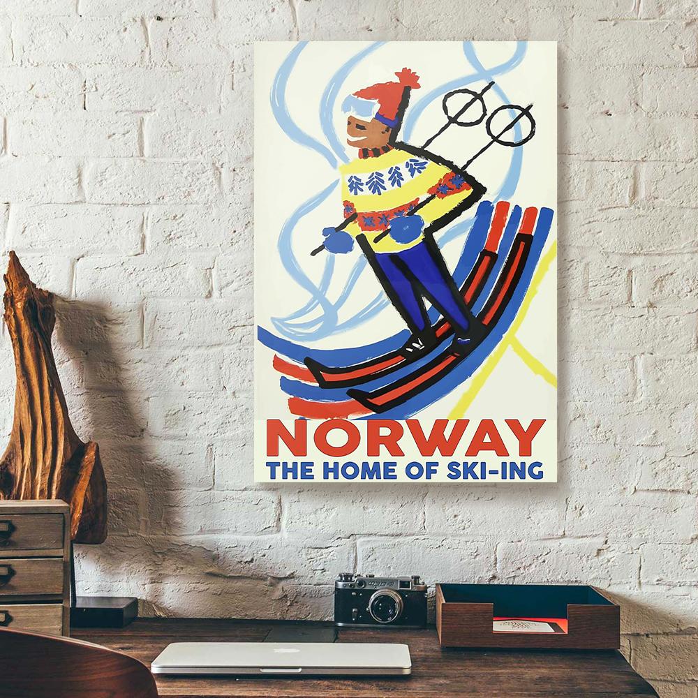 norwegian skiing canvas prints wall art decor 4667