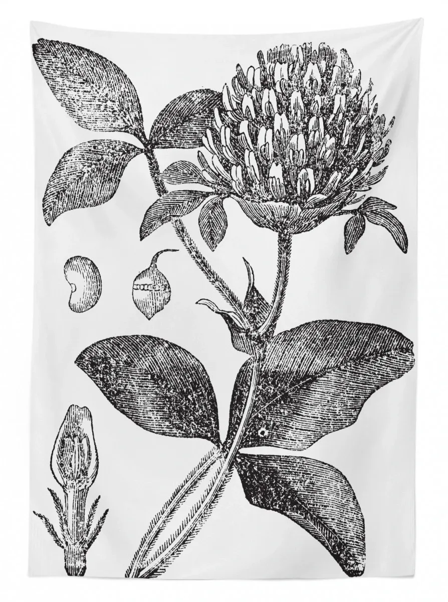 nostalgic flower art 3d printed tablecloth table decor 3552