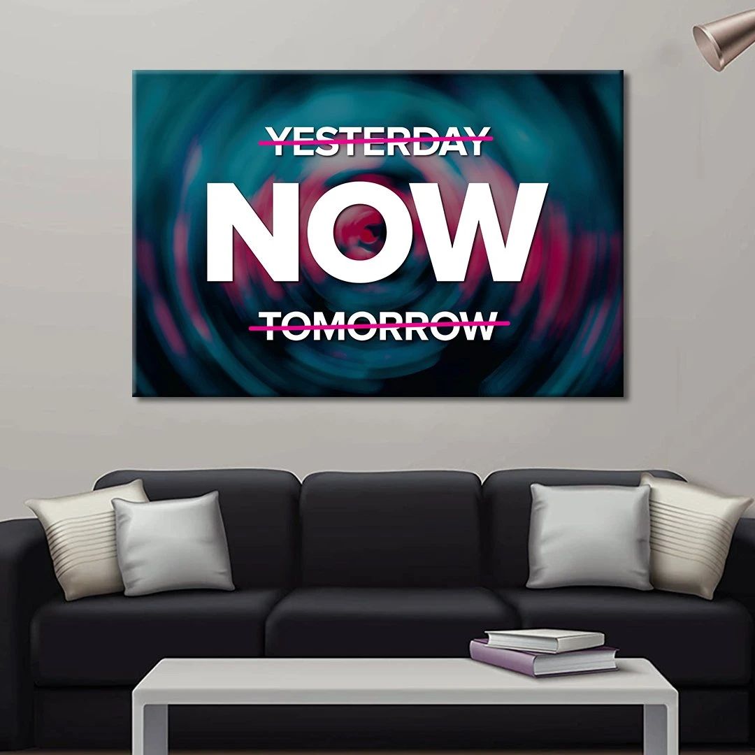 now motivational positive canvas print wall art decor 6116