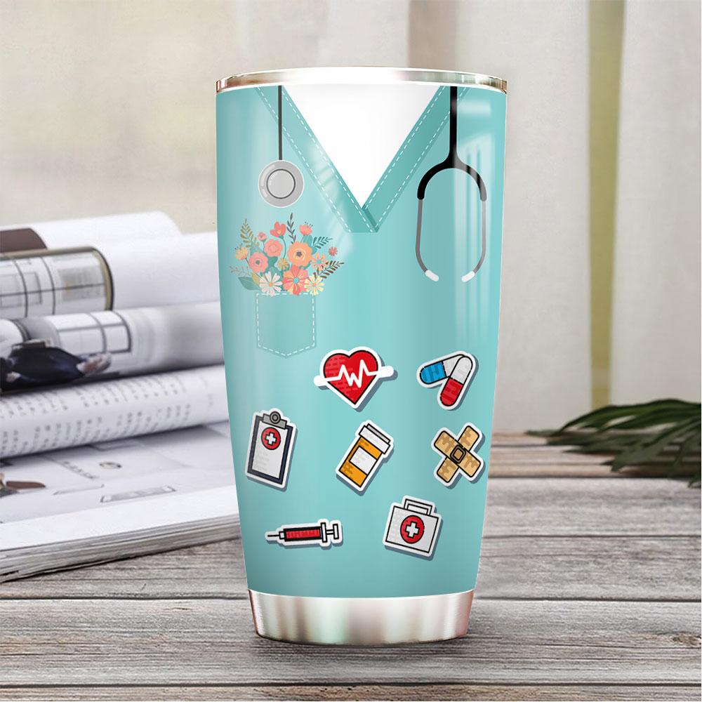 nurse life nurse shirt pattern gift for nurse best nurse gift nurse practitioner gifts funny nurse gifts future nurse gifts nurse appreciation gifts stainless steel tumbler 7042