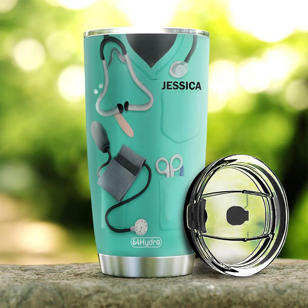nurse to my daughter uniform personalized stainless steel tumbler 2402