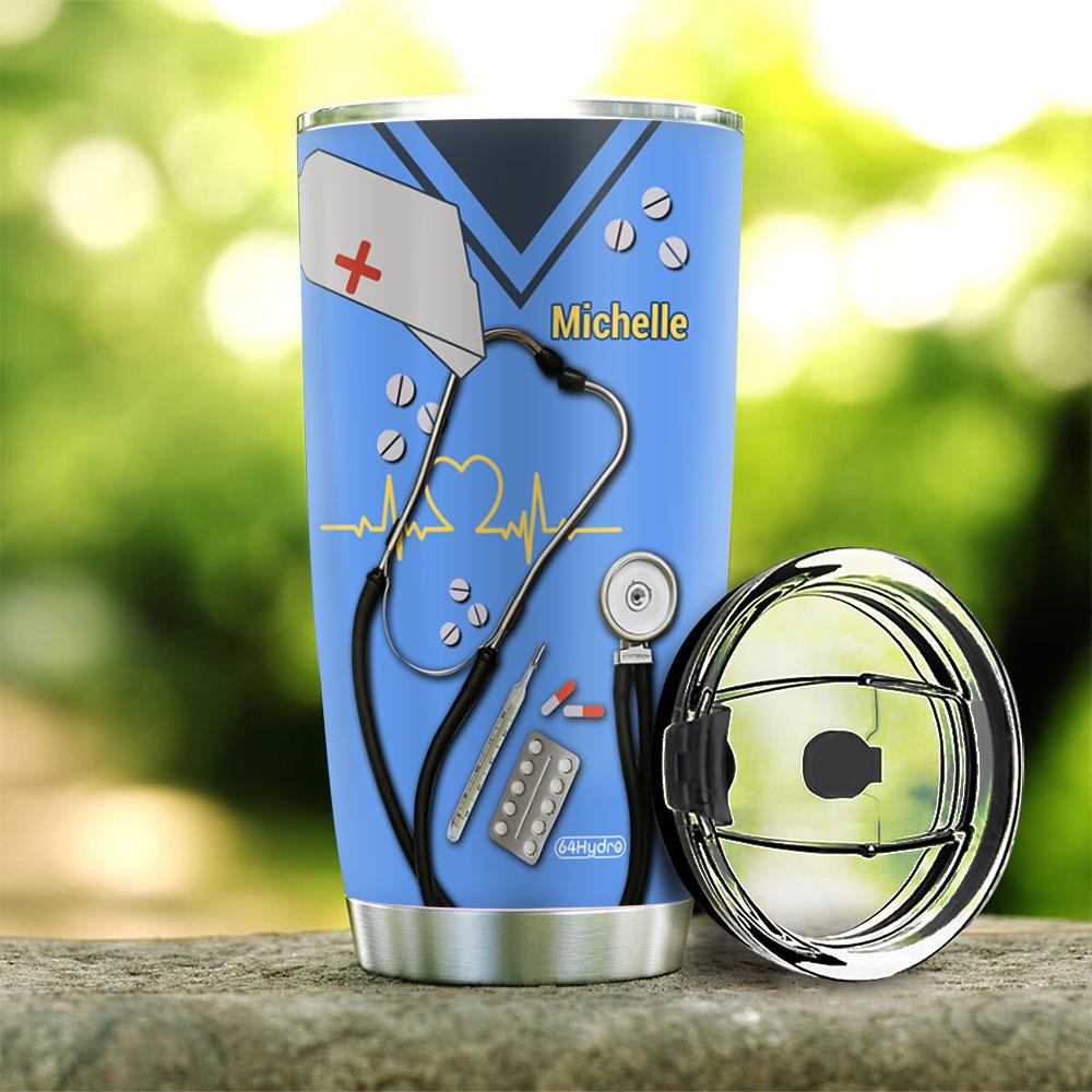 nurse to my daughter uniform personalized stainless steel tumbler 6700