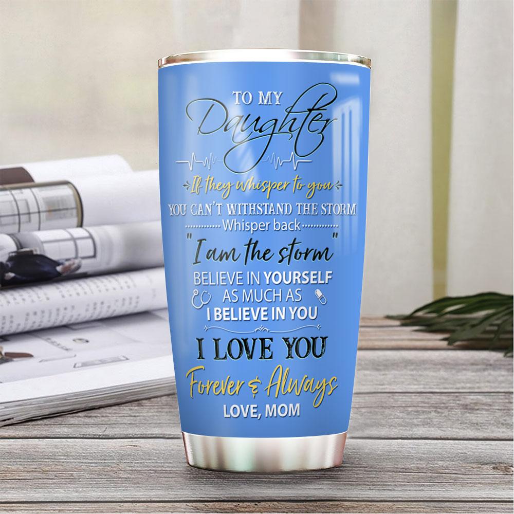 nurse to my daughter uniform personalized stainless steel tumbler 6731