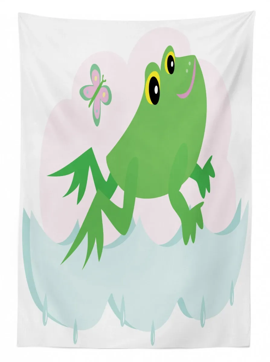 nursery jumping animal 3d printed tablecloth table decor 1089