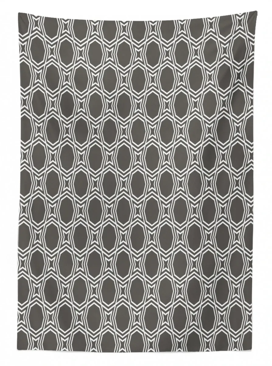 octagons and stars 3d printed tablecloth table decor 7650
