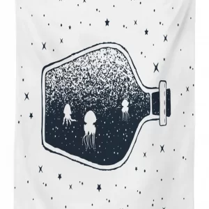 Octopus In A Bottle 3D Printed Tablecloth Table Decor 1 octopus in a bottle 3d printed tablecloth table decor 2822