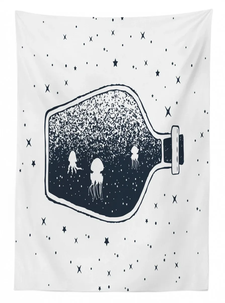 Octopus In A Bottle 3D Printed Tablecloth Table Decor octopus in a bottle 3d printed tablecloth table decor 2822