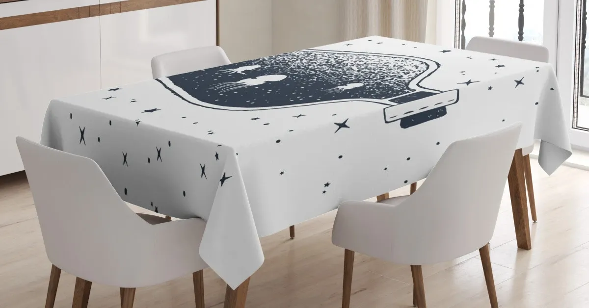 Octopus In A Bottle 3D Printed Tablecloth Table Decor octopus in a bottle 3d printed tablecloth table decor 7707